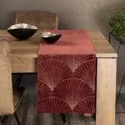 Runner da tavola con stampa di peonie su grigio Larghezza: 40 cm, Lunghezza: 140 cm