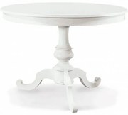 BARRY - tavolo da pranzo allungabile in legno massello tondo