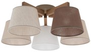 Brilagi - Lampadario a plafone LATTE SABIA 5xE27/15W/230V pino/misto
