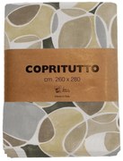 Coperta in Cotone Piazza marrone, 260x 280 cm