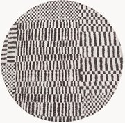 Tappeto rotondo jacquard lavabile da interno-esterno Berber