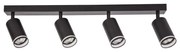 Faretto PIPE 4xGU10/10W/230V nero