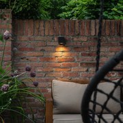 Lampada da parete smart per esterni nera IP65 con Wifi GU10 50mm - Baleno