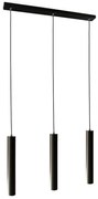 Lampadario Design Tubix nero paralume nero 3x GU10 NOVECENTO