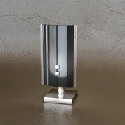 Abatjour Contemporaneo Shadow Metallo Bianco Vetro Nero 1 Luce G9