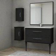 Mobile da bagno sotto lavabo BADEN HAUS Tiffany grafite laccato opaco L 100 x H 55 x P 46 cm 2 cassetti, lavabo non incluso