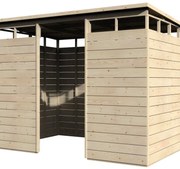 Casetta da giardino DECOR ET JARDIN Multifunzione in legno naturale con porta prodotto senza porta, superficie interna 4.49 m² e spessore parete 12 mm