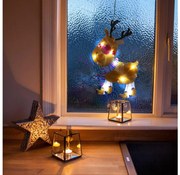 Decorazione natalizia LED Renna, 8xLED, 3xAAA, luce bianca fredda