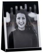 Portafoto di design vernissage piccolo nero in ferro e polimetilmet...