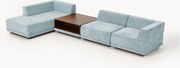 Divano angolare componibile 4 posti con tavolino Colin