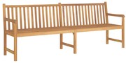 Panchina da giardino 228 cm in legno massello di teak