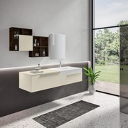 Mobile bagno con lavabo L 135 x H 36 x P 51 cm pesca per vasca a destra Ginevra
