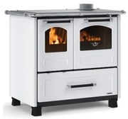 Cucina A Legna 7,5 kW Con Forno Family La Nordica 4 Stelle Bianca