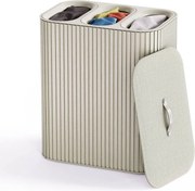 Cesta per il bucato beige in bambù 3x30 l Tota Trio Luxe – Joseph Joseph