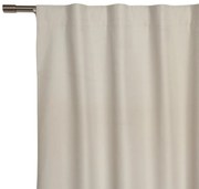 Tenda ignifuga Linen beige, fettuccia e passanti nascosti 140x300 cm