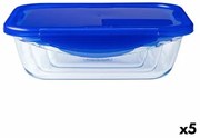 Porta pranzo Ermetico Pyrex Cook  Go Azzurro 1,7 L 24 x 18 cm Vetro (5 Unità)