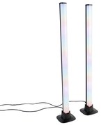 Lampada da tavolo nera con LED con telecomando e RGB - Arnold