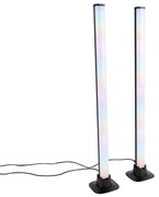 Lampada da tavolo nera incl. LED con telecomando e RGB - Arnold