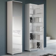 Colonna Portascarpiera a Terra 190 Cm Un'Anta a Specchio Savini