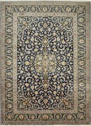 Kashan Tappeto persiano 280 x 380 Blu (Iran) Annodato A Mano