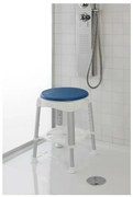 Sgabello doccia girevole altezza regolabile 41-58 cm portata max 150 kg