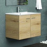 Kamalu - mobile bagno da 75cm sospeso con 2 ante bt-75