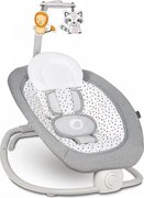 Lionelo - Dondolo vibrante per bambini con melodia PASCAL, 2xAA, grigio