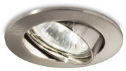 Faretto Ad Incasso Swing Metallo Nickel 1 Luce Gu10