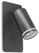 Luce Spot da parete a LED PARIGI 1xGU10/10W/230V + LED/6W/230V nero