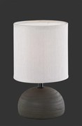 Lampada tavolo luci r50351026 base marrone paralume bianco