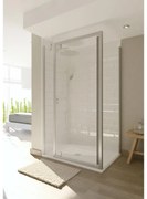 Box doccia con ingresso frontale battente Style L 100 x H 200 cm, vetro 8 mm vetro senza finitura / trasparente profilo argento cromato