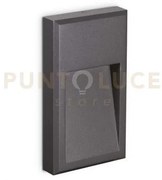 Febe segnapassi a superficie led 3000k, 6w  550lm antracite 13cm