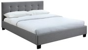 Letto 160 x 200 imbottito tessuto grigio MARQUISE