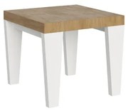 Tavolo allungabile 90x90/246 cm Spimbo Mix piano Quercia Natura - gambe Bianco Frassino