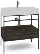 Mobile bagno da terra con lavabo L 60 x H 89 x P 45.5 cm nero per vasca centrale Outline