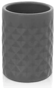 Portaspazzolino da appoggio grigio in ceramica Cristal