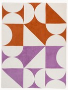 Coperta Tul - terracotta, beige crema e lilla