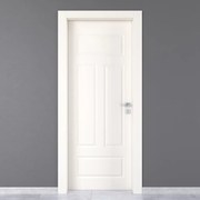 Porta battente Coconut Groove bianco L 60 x H 210 cm sinistra