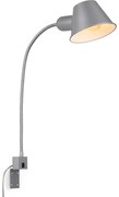 Briloner 2079-014 - Lampada flessibile a parete 1xE27/10W/230V argento