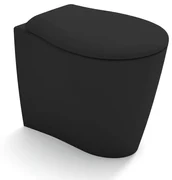 Vaso WC filomuro OLYMPIA CERAMICA soft, sedile incluso P 55 x L 36 x H 42 cm nero