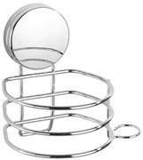 WENKO 24857100-Supporto per asciugacapelli STATIC-LOC + OSIMO 14x13 cm cromo lucido