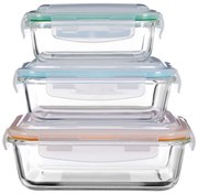 Vasetti per alimenti in vetro-silicone 3 pz Freska - Premier Housewares