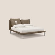Giselle letto moderno con cuscini testata regolabili con tasche in microfibra impermeabile T11 marrone
