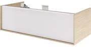 Mobile da bagno sotto lavabo SENSEA Neo marrone laccato lucido L 105 x H 32 x P 48 cm 1 cassetto, lavabo non incluso