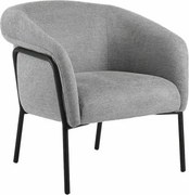 Poltrona Clover in tessuto grigio - Brego07/nero