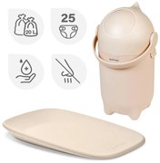 Nattou - Cestino per pannolini e fasciatoio SOFTY 50x70 cm beige