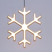 Fiocco di neve decorativo 150 lampadine bianco caldo H 44 cm