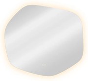 Specchio con illuminazione integrata bagno asimmetrico Meteora SENSEA L 100 x H 90 x P 3 cm grigio / argento