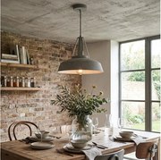 Lampadario LED sospeso su cavo RYAN 1xE27/60W/230V, grigio