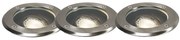 Set di 3 faretti da terra per esterni in acciaio orientabili IP65 - Delux